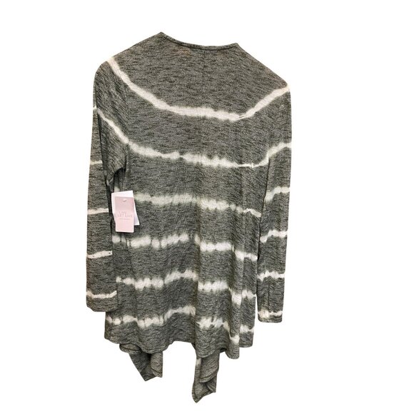 Live & Let Live One World Tie-Dye Open Front Cardigan Small Green/White - Picture 2 of 7